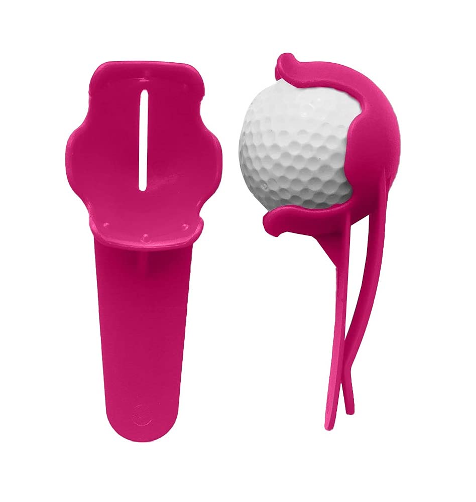 BALL POP Golf Ball Holder & Ball Marker for Waistband, Skirt, and Belt - Unique Fun Golf Accessory Gift for Men, Women, & Kids | Pink