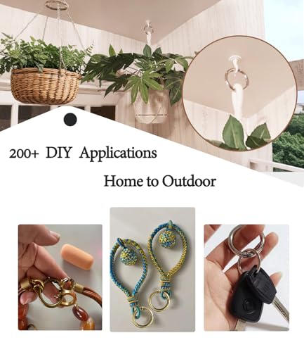 16Pc Metal Spring O Rings - Round Carabiner Clips - Bronze (1 Inch & 0.75 Inch)