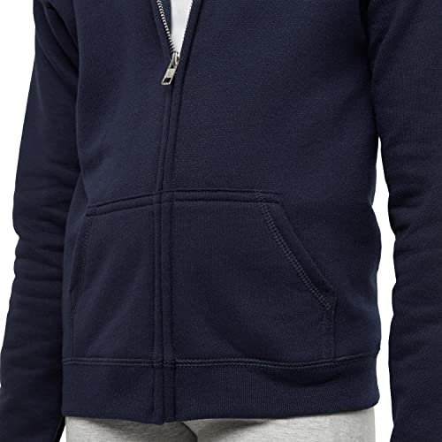 Hanes Girls' ComfortSoft EcoSmart Full-Zip Hoodie Medium Navy