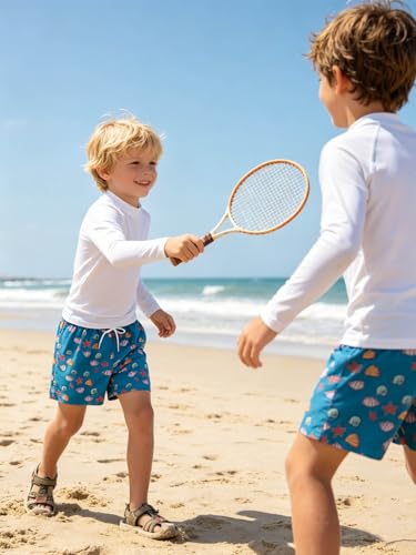 Toddler Boy Swim Trunks Quick Dry Lightweight Shorts with Pocket - 4-5T Seasnail