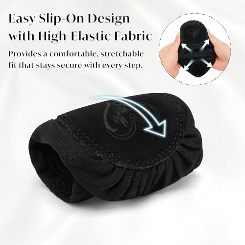Ballet Shoes for Women - Highly Stretch Canvas Dance Slippers - Black