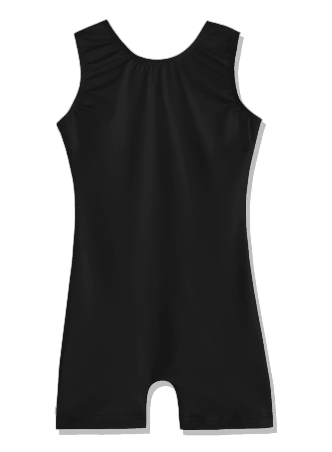 EQSJIU Girls Leotards For Gymnastics With Shorts Black Pure Leotard Gymnastics Unitards For Girls 3t 4t 3-4t