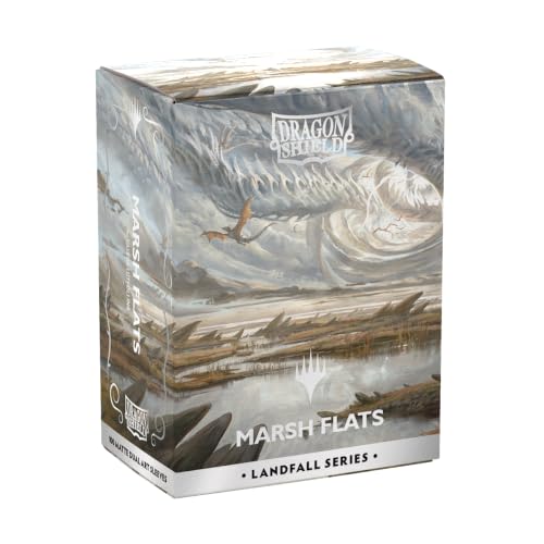 Dragon Shield Matte Dual Art Sleeves - Marsh Flats Magic MTG Landfall Series, 100 Count