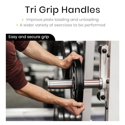 LIONSCOOL 5LB Pair Olympic Rubber Coated Cast Iron Weight Plates for Weightlifting