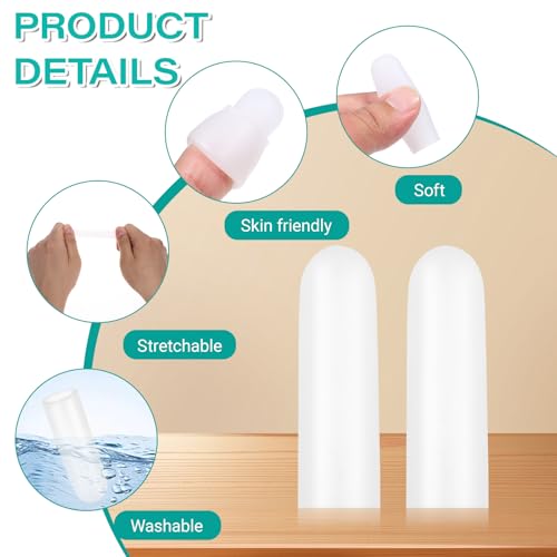 20 Pcs Silicone Gel Finger Protectors - Reusable & Adjustable
