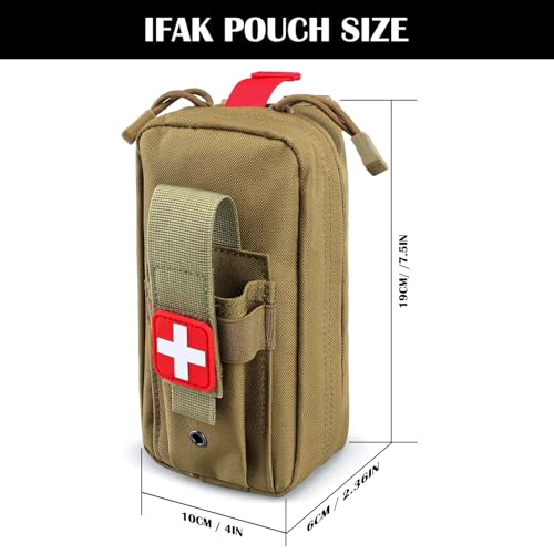 TANSOLE Small Molle First Aid Pouch Trauma Medical Bag Tactical Belt Organizer