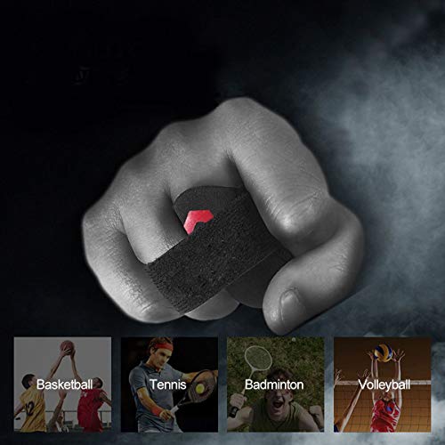 Adjustable Neoprene Finger Splints - Red & Black Finger Brace for Pain Relief