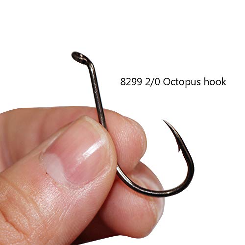 Black Octopus Beak Fishing Hooks - 100pcs, Size 6#