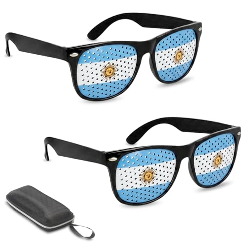 Patriotic Sunglasses - 2-Pack Flag Pattern Eyewear for Events