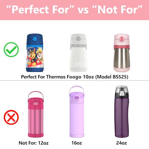 Replacement Straws for Thermos Foogo 10oz Bottles - 2 PCS
