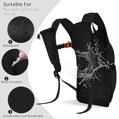 High Experience Small 10L Packable Hiking Backpack for Women & Men - Black