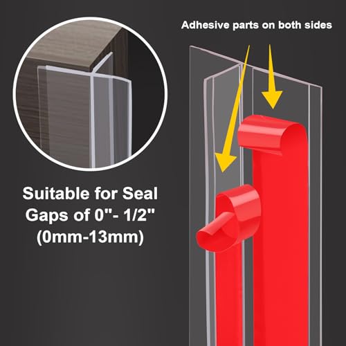 Benory 20Ft T-Shaped Silicone Weather Stripping Seal, Door Seal Tape for Doors and Windows, Blocks Cold Drafts and Reduces Noise