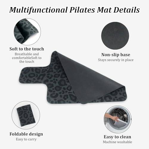 Anti-Skid Pilates Reformer Mat - Black Speckled, Moisture-Absorbing