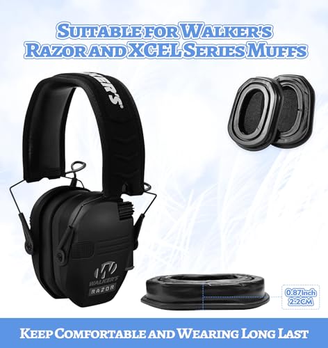 G-1000 Silicone Ear Pads for Walker's Razor & XCEL Shooting Earmuffs Replacement Cushions