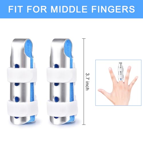 Finger Splint - 2 Pack Large Size Finger Brace for Joint Protection