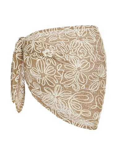 Women's Sarong Cover-Up Mini Skirt Bathing Suit - Coffee