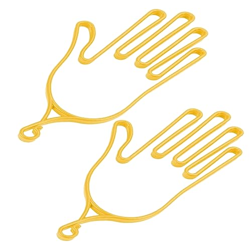 2 Pcs Golf Glove Stretcher & Dryer Shaper Holder - Yellow