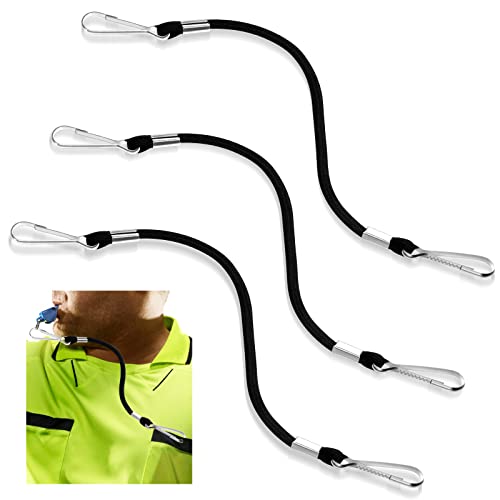 Whistle Lanyard Set - 3 Nylon Clips for Coaches & Referees
