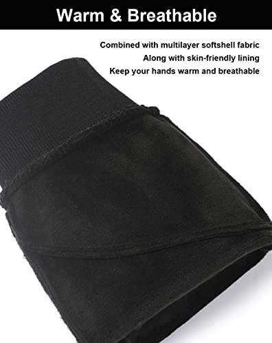 Touchscreen Winter Gloves for Men & Women - Large Black