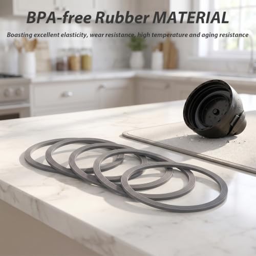 8-Piece Silicone Gasket Replacement Set for 19-40oz Insulated Water Bottles