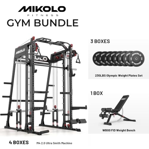 Smith Machine with LAT-Pull Down & Cable Crossover - Black M4 2.0 Ultra Package