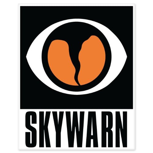 Skywarn Tornado Car Bumper Sticker - 5 x 4 Inch Weatherproof Decal
