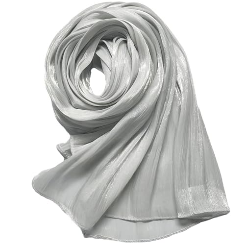 Lightweight Shimmer Hijab Scarf - Grey 8#