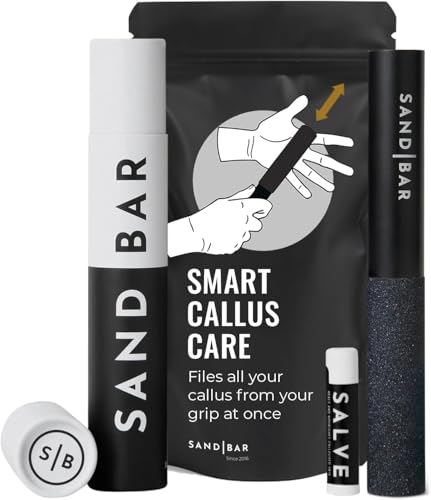SandBar Flat Black 8-Inch Callus File for Athletes & Gymnasts - Durable Skin Care Tool