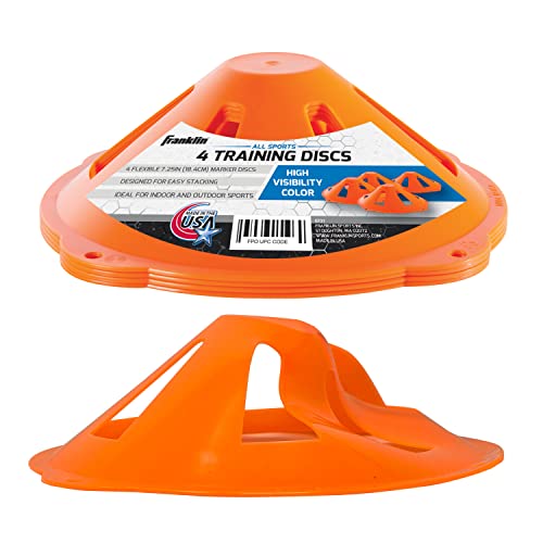 Flexible 7.25-Inch Orange Marker Discs - 4 Pack