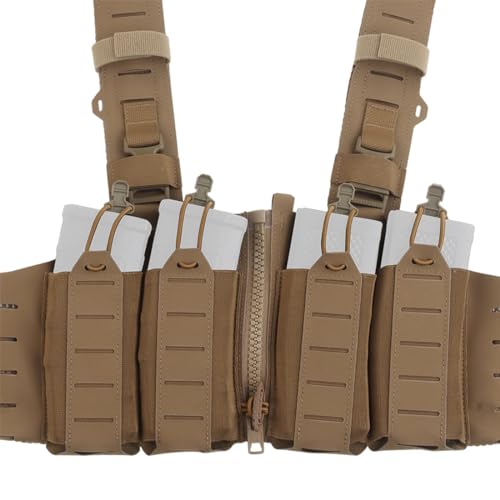 Lightweight MOLLE Tactical Chest Rig - Camo, One Size