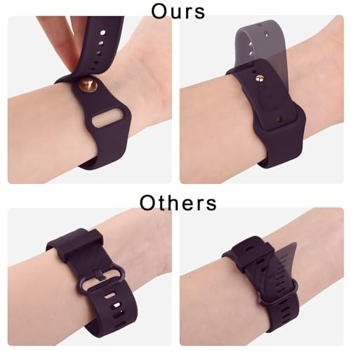 Silicone Bands for Fitbit Versa 2 - Dark Cherry Replacement Strap
