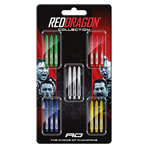 RED DRAGON VRX Medium Dart Shafts - Transparent Polymer Stems with Flight Locking System