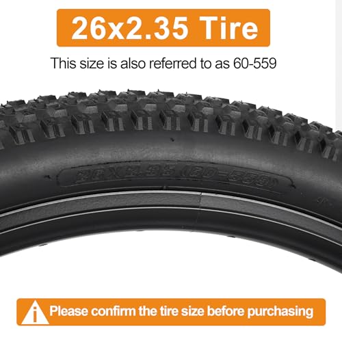 RUTU 2 Pack 26x2.35 Bike Tires with Inner Tubes for 26 Inch Cruiser