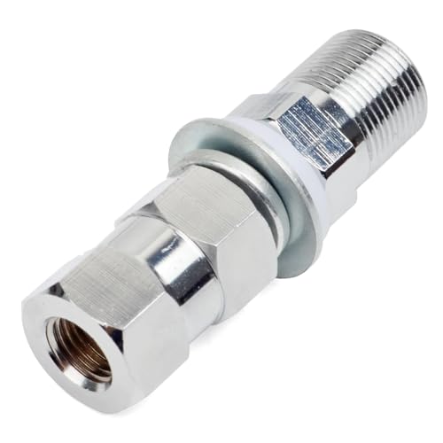 HYSHIKRA SO239 to 3/8-24 CB Antenna Adapter | Heavy-Duty Stud Mount with UHF-Female