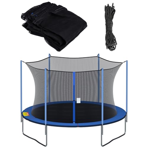 Cliselda 13FT Round Trampoline Safety Net Replacement for 6 Poles - Net Only
