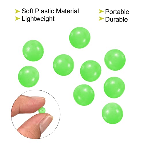 Luminous Fishing Beads - 6mm Soft Plastic Glow Tackle - 200 Pieces