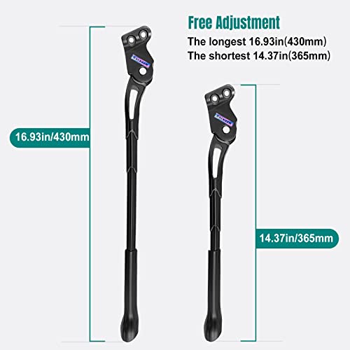 DACKZZM Bicycle Kickstand for Mountain & Road Bikes - Adjustable Rear-Mount, 18mm Hole Spacing, Aluminum Alloy, Model: Kickstand