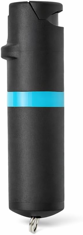 POM Premium Pepper Spray Keychain - Quick Release Flip Top Safety | Police Grade OC Formula, 10 Ft Range