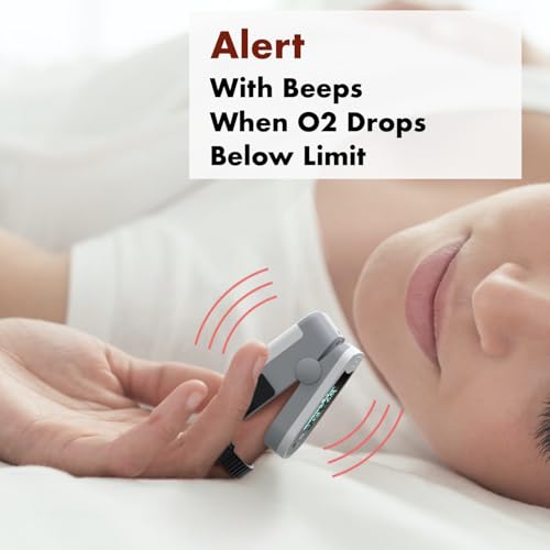 Sleep Oxygen Monitor with Continuous Recording & Sleep Report