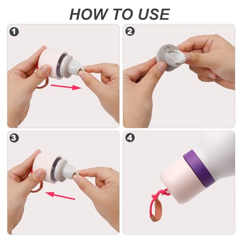 Silicone Replacement Stoppers for 18oz 24oz Water Bottles - Gray, 4 Pack