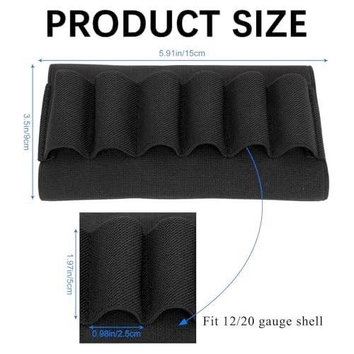 8-Round Tactical Shotgun Shell Holder - 12 & 20 Gauge Buttstock Carrier