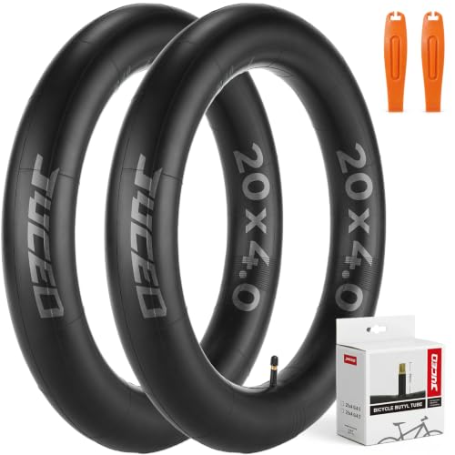 JUCEO 20x4.0 Fat Bike Inner Tubes - Puncture-Resistant, E-Bike Compatible, 2 Pack