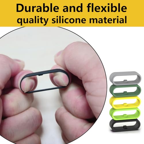 20mm Silicone Watch Band Keeper Loops - 10 Colors