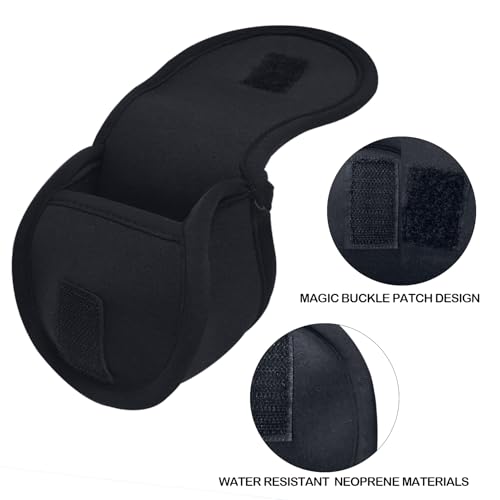 Neoprene Fly Fishing Reel Case Pouch - 3/4 Size, Black