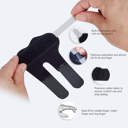 Adjustable Finger Splint Set - 4 Pack for Trigger, Mallet & Arthritis Pain