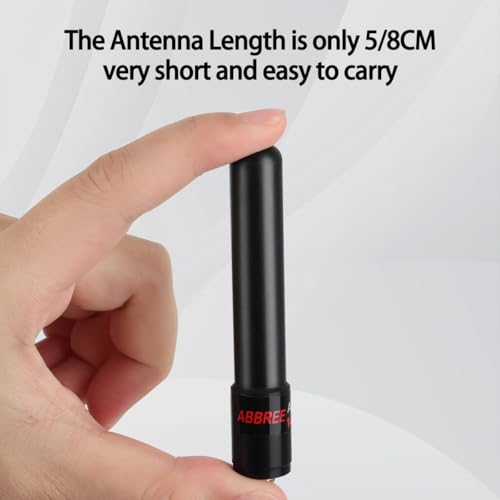 ABBREE Dual Band VHF/UHF Ham Radio Antenna 136-174MHz 400-470MHz SMA-Female Short Stubby 2-Pack