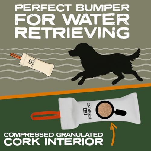 DogBone Firehose Training Dummy - Large 3 x 11 in, Orange | Floating Water Retrieve Bumper