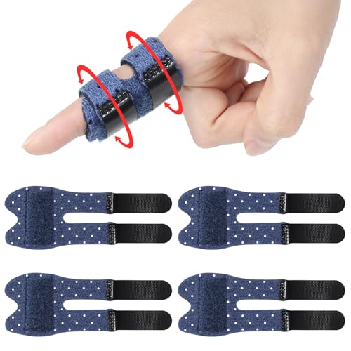Trigger Thumb Splints - Breathable Finger Splint, Blue - 4 Pcs