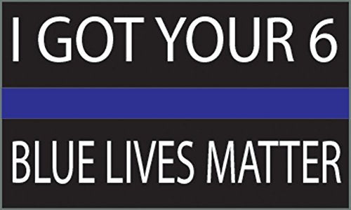 Thin Blue Line Lives Matter Flag Sticker - 5x3 Vinyl Decal