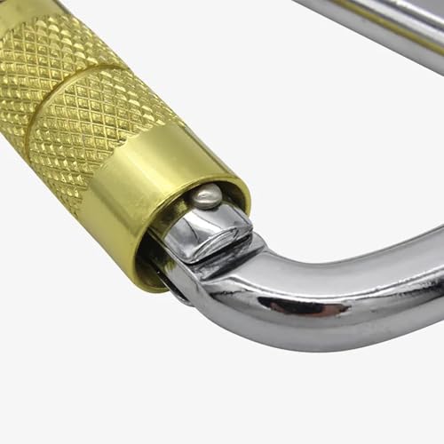 BYANG Gold 4-Pack Auto Locking Carabiners 30KN Heavy Duty Climbing Gear